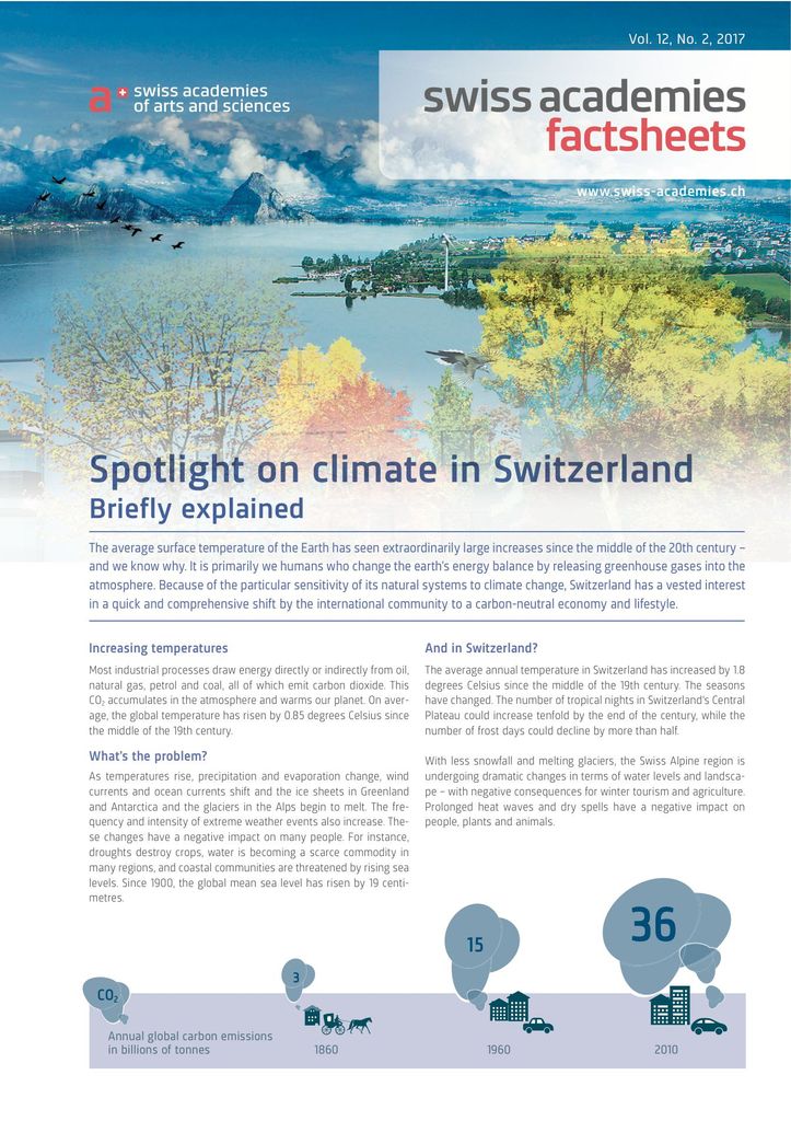 Spotlight on climate in Switzerland. Briefly explained