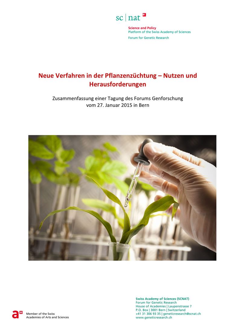 Tagungsbericht Neue Verfahren in der Pflanzenzüchtung