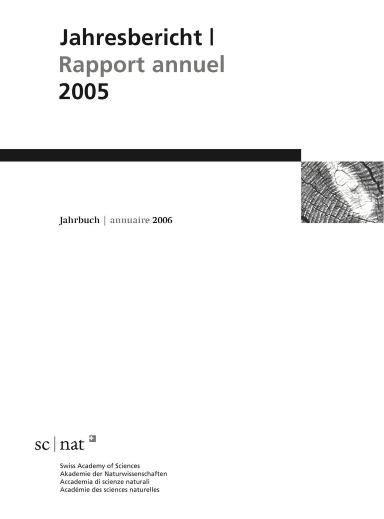 Annuaire 2006 de la SCNAT