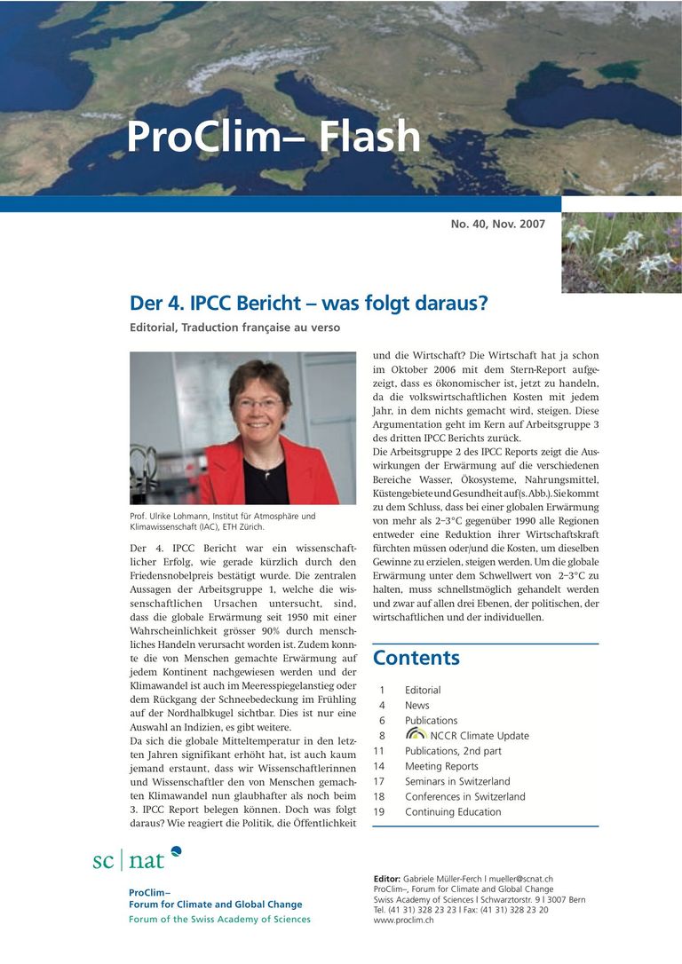 entire publication: ProClim- Flash 40 / Edito Ulrike Lohmann