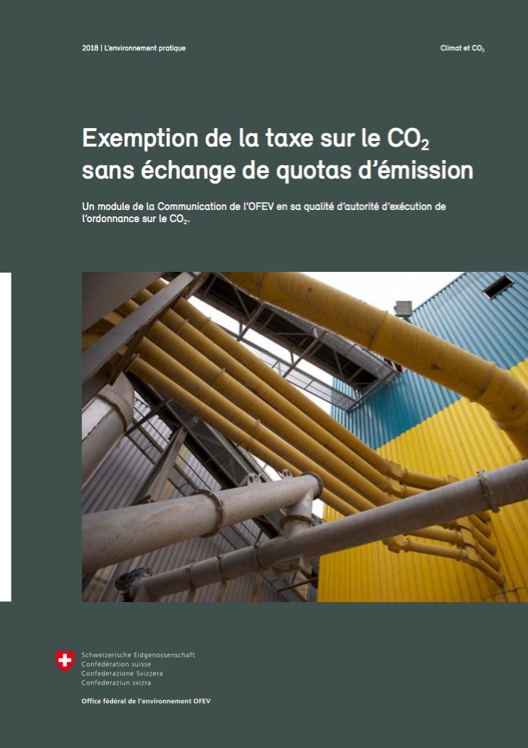Exemption de la taxe sur le CO2 sans échange de quotas d’émission