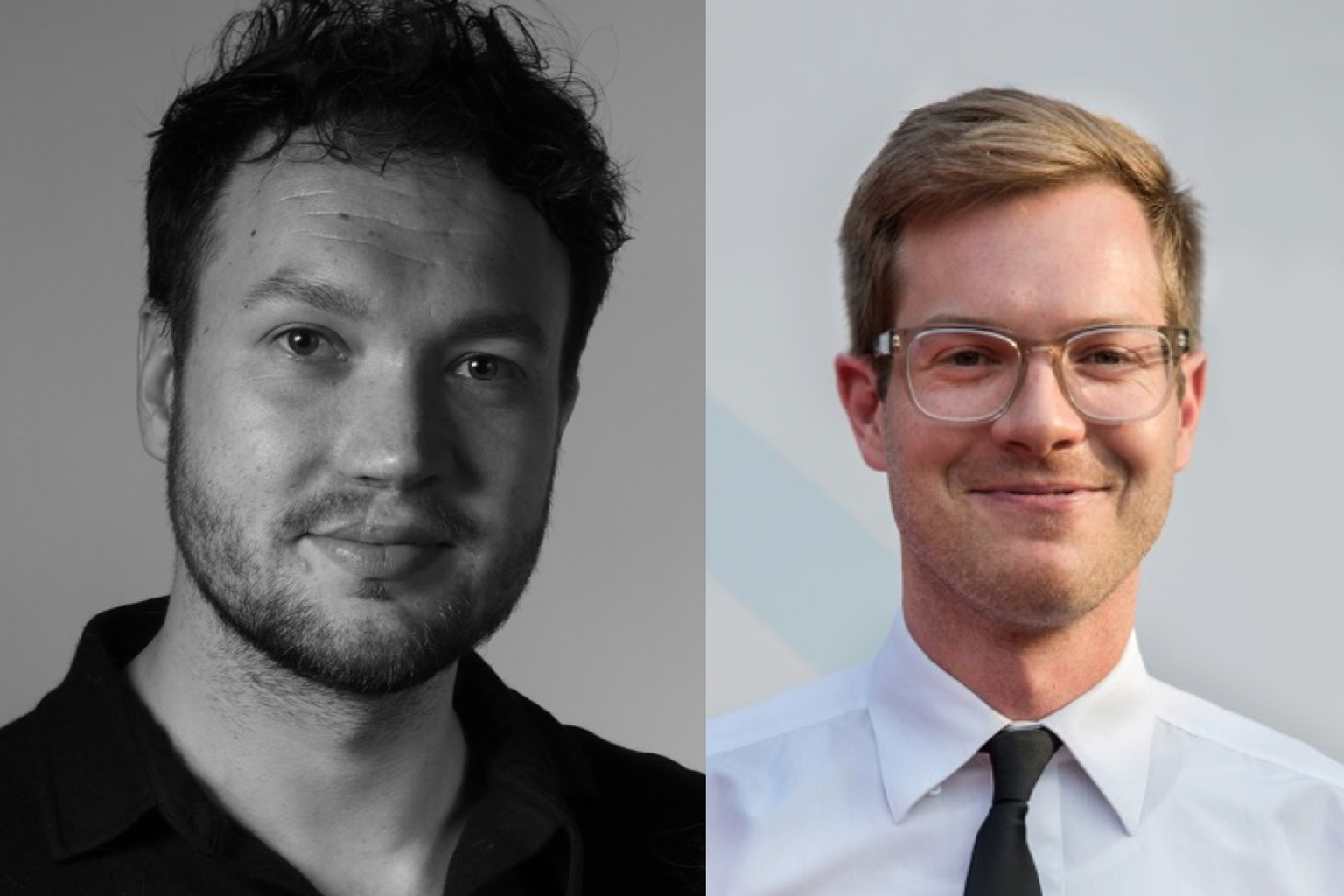 Le Prix Média Newcomer revient à Julian Schmidlin (à gauche) et Timo Grossenbacher de SRF-Data (Schweizer Radio und Fernsehen).
