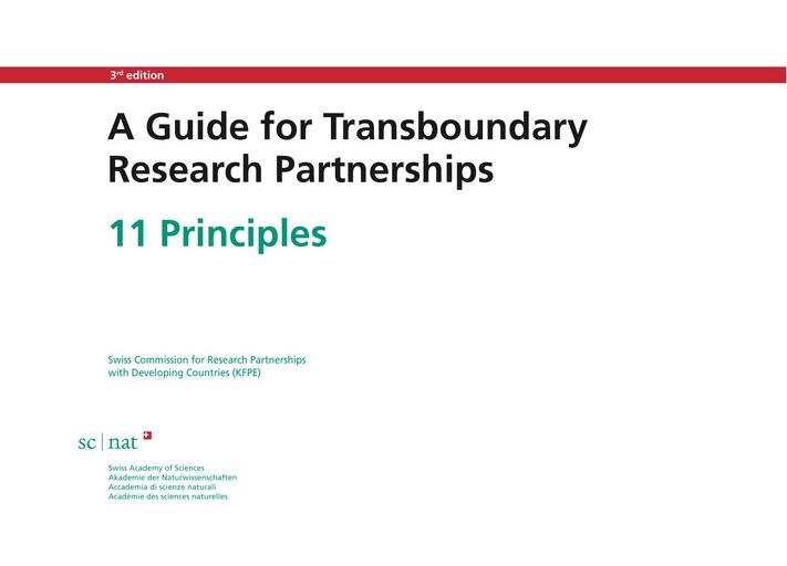 A Guide for Transboundary Research Partnerships: 11 Principles & 7 Questions (3rd ed., 2018)