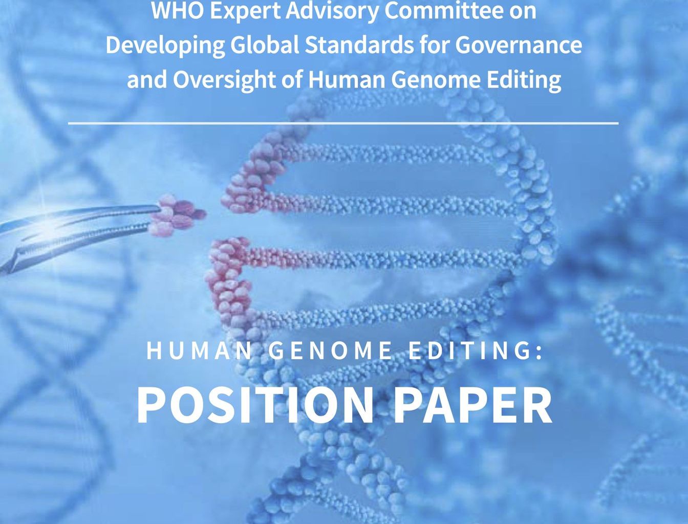 Human genome editing: position paper