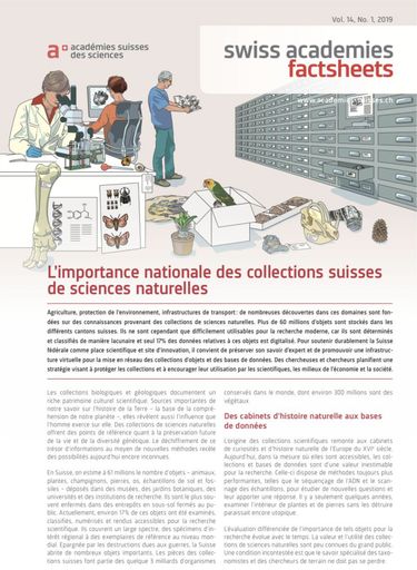 L’importance nationale des collections suisses de sciences naturelles
