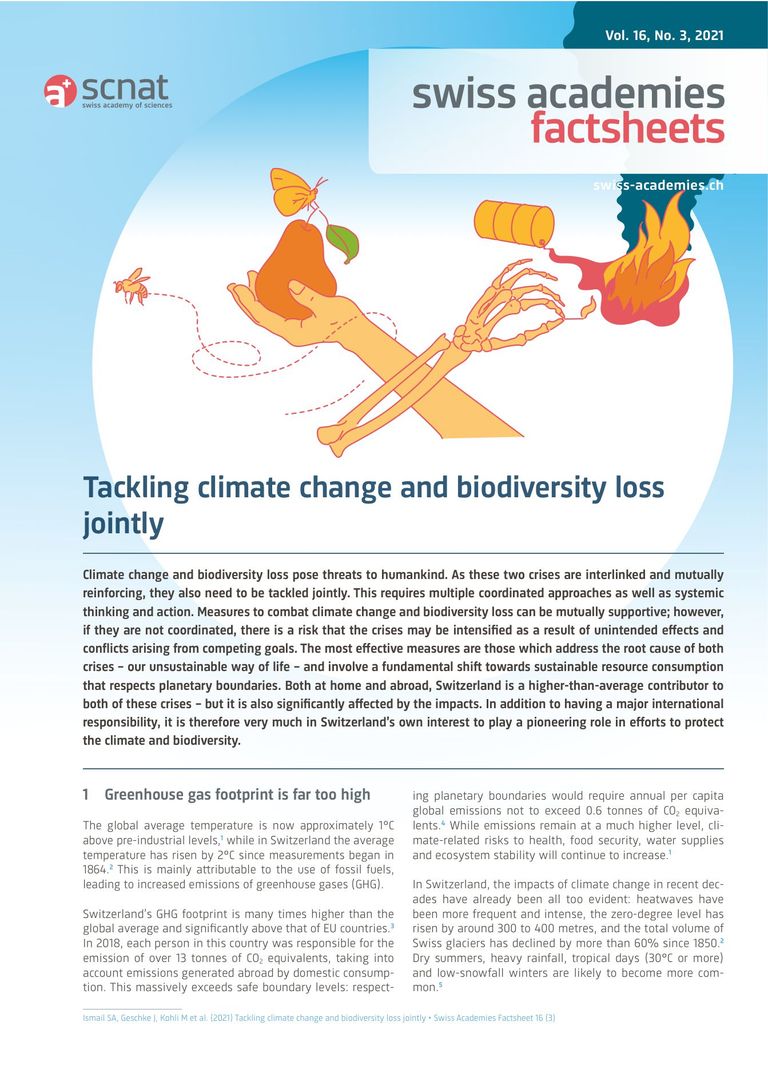 Tackling climate change and biodiversity loss jointly