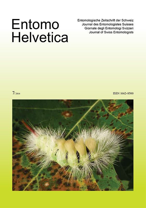 Entomo Helvetica 2014/7: Titelseite