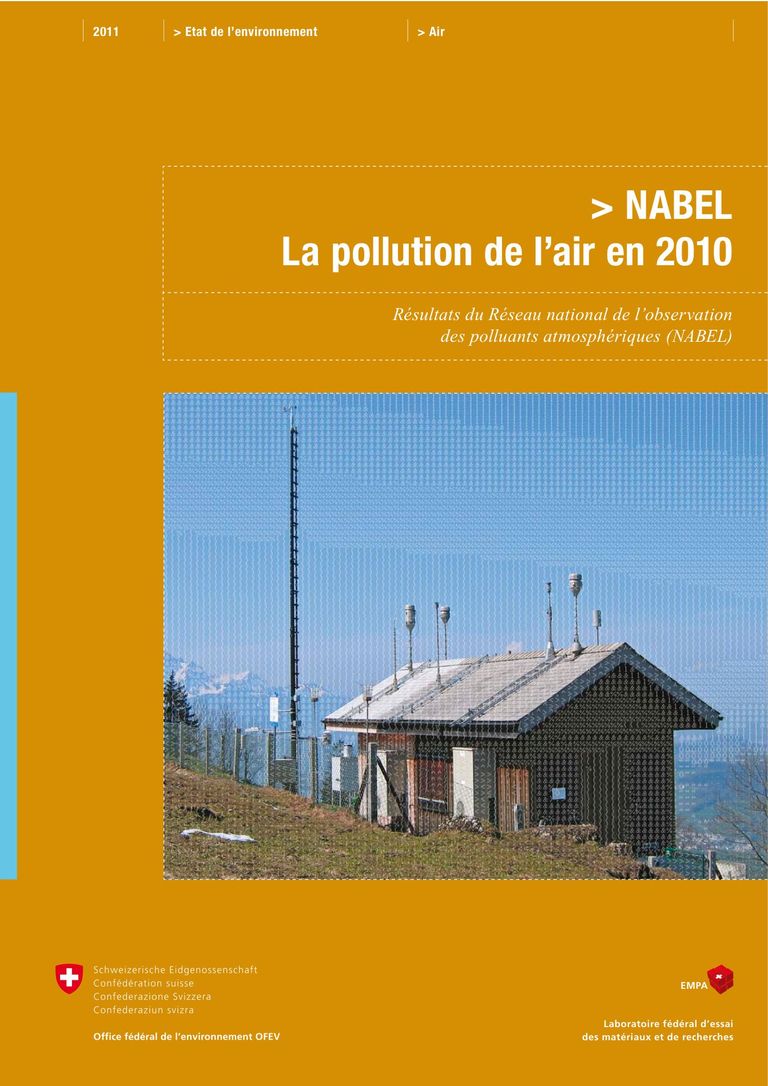 Télécharger le rapport: NABEL – La pollution de l’air en 2010