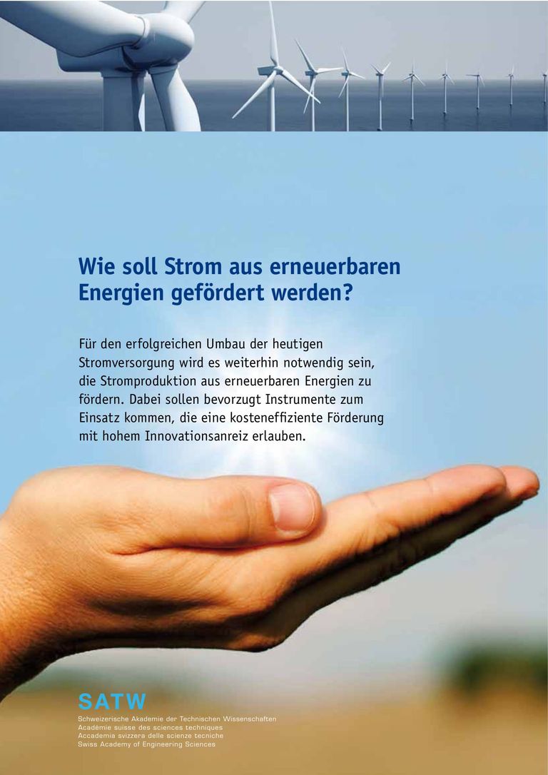 Bericht in deutscher Sprache: Wie soll Strom aus erneuerbaren Energien gefördert werden?