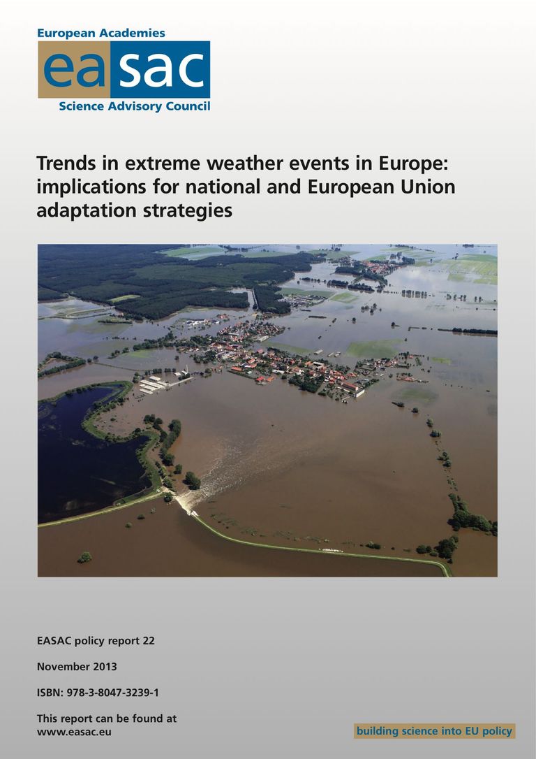 EASAC report "Trends in extreme weather events in Europe: implications for national and European Union adaptation strategies"