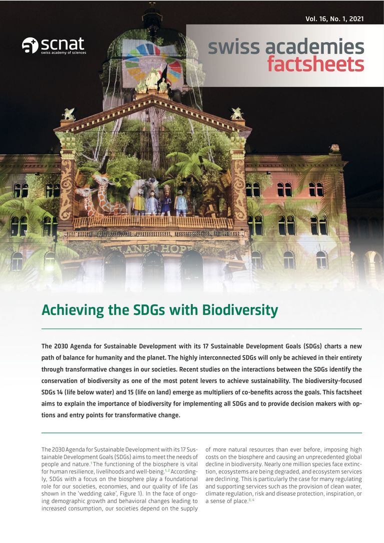 Achieving the SDGs with Biodiversity