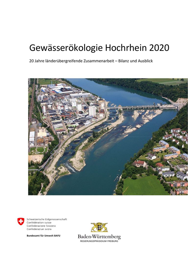 BAFU/RPF (2022) Gewässerökologie Hochrhein 2020. 20 Jahre länderübergreifende Zusammenarbeit. Bilanz und Ausblick.