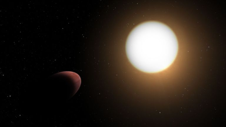 Die Cheops Mission hat unter anderem gezeigt: Der Exoplanet WASP-103b ist von den starken Kräften zwischen dem Planeten und dessen Sonne verformt.