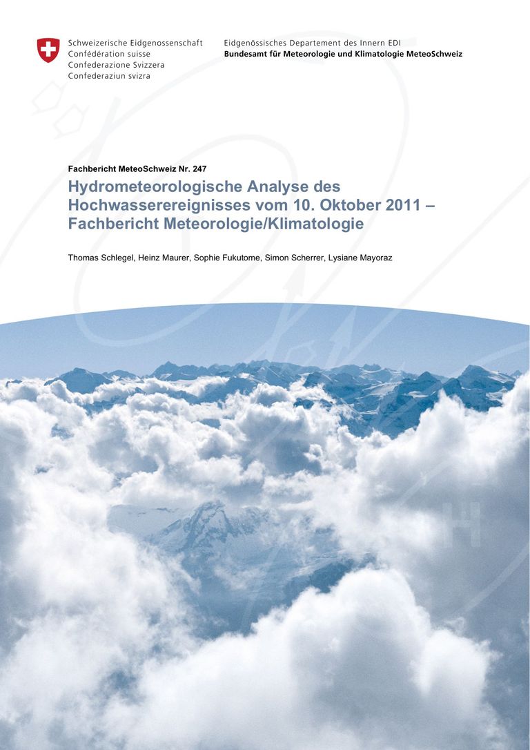 Bericht herunterladen: Hydrometeorologische Analyse des Hochwasserereignisses vom 10.10.2011