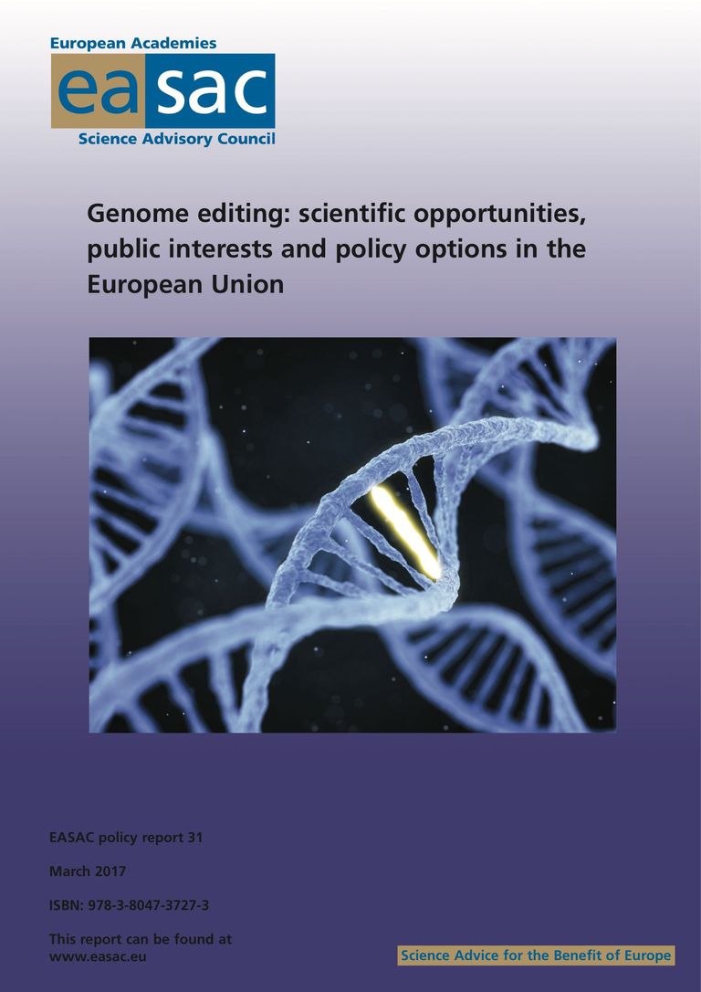 Rapport de l'EASAC "Genome editing: scientific opportunities, public interests and policy options in the European Union"