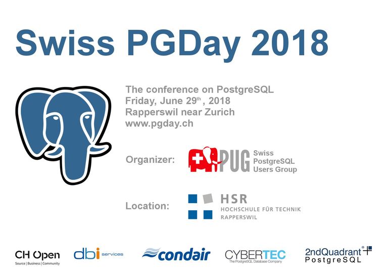 Swiss PGDay 2018 Flyer