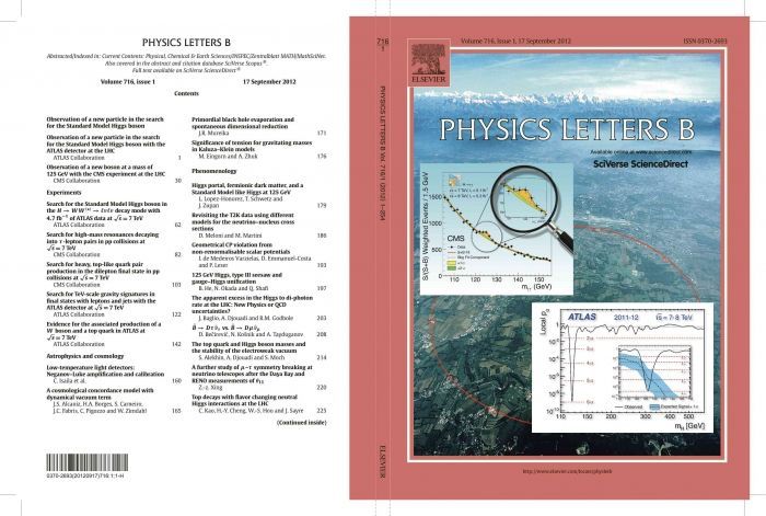 Am 17. September 2012 berichtete die Fachzeitschrift "Physics Letters B" über die Entdeckung eines neuen Teilchens am CERN.