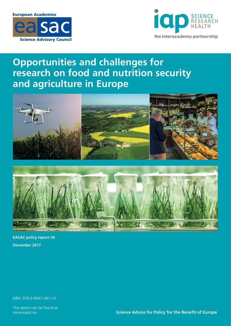 EASAC report "Opportunities and challenges for research on food and nutrition security and agriculture in Europe"