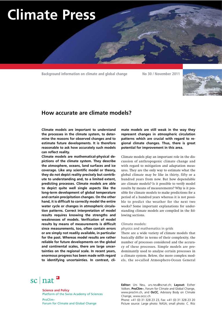 Download Climate Press: How accurate are climate models?