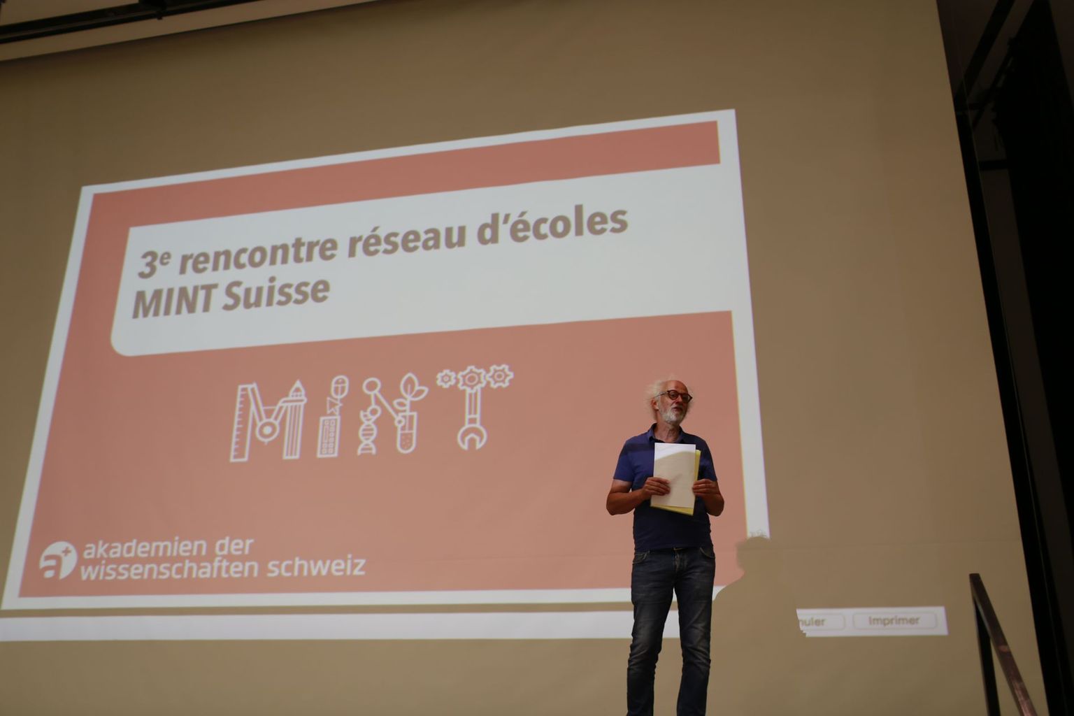Patrick Linder ouvre la 3ème rencontre du réseau des écoles MINT Suisse