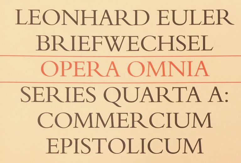 Leonhard Eulers Opera Omnia