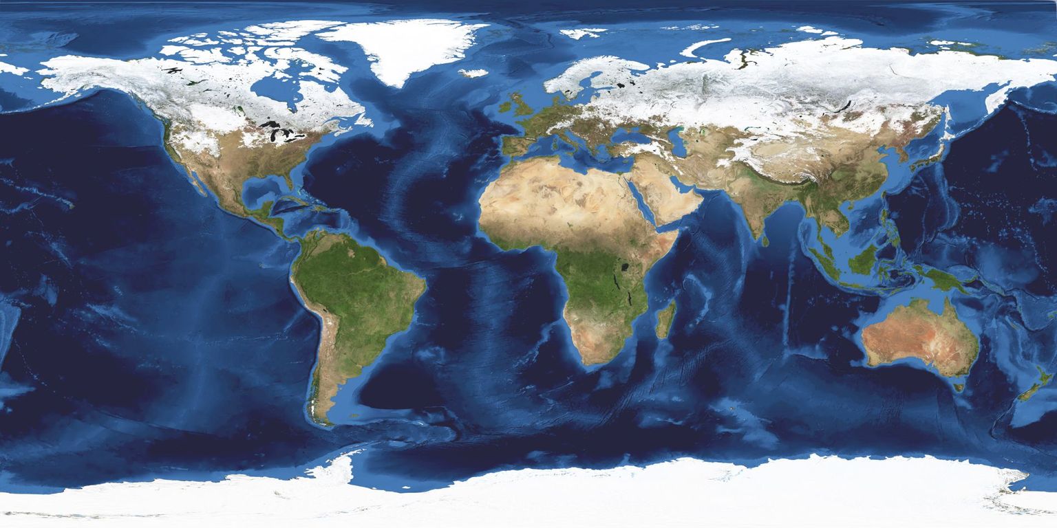 Mappa del mondo (NASA)