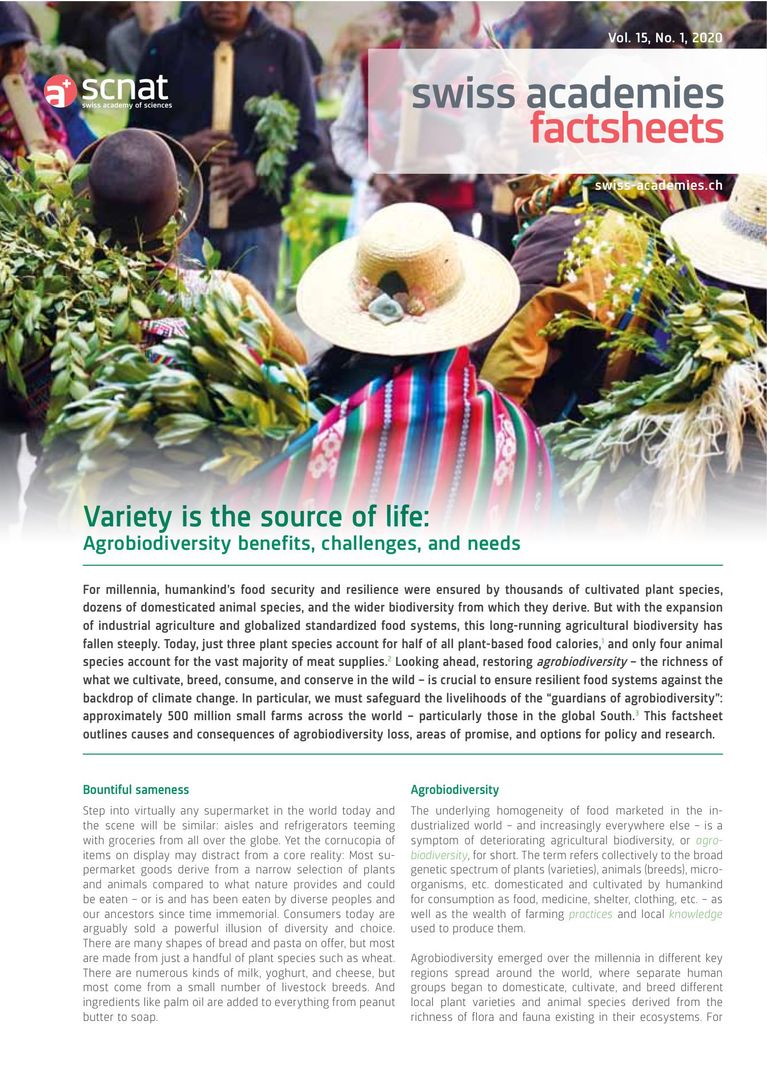 Variety is the source of life: Agrobiodiversity benefits, challenges, and needs