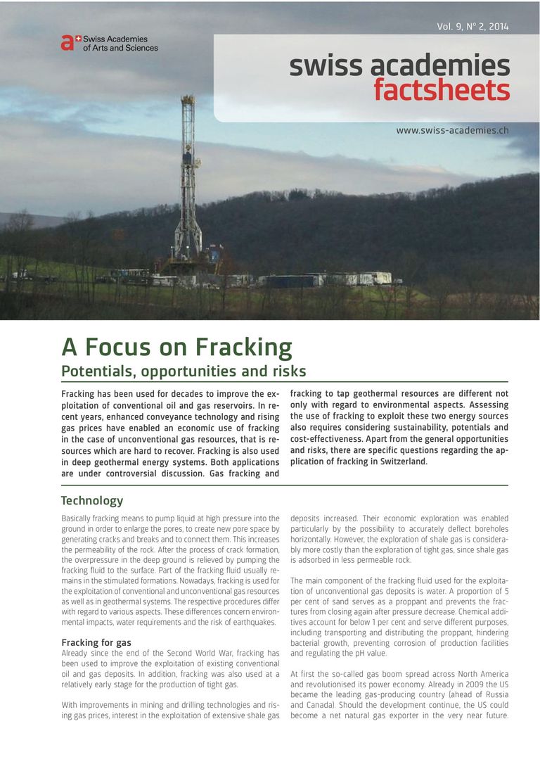 Download Factsheet: A Focus on Fracking (Factsheet)