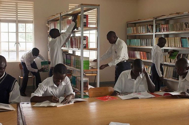 Researchers want to expand scientific terms in African languages including Luganda, which is spoken in East Africa. Pictured: student-teachers in Kampala.