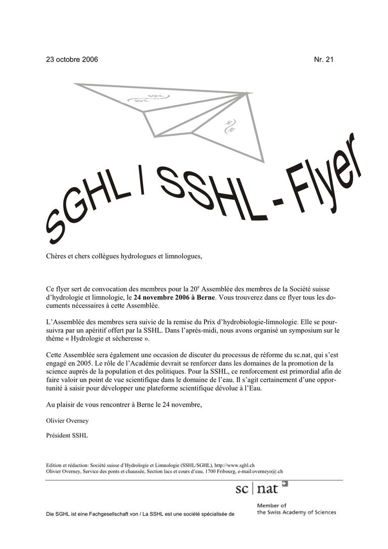 SGHL / SSHL Flyer 21