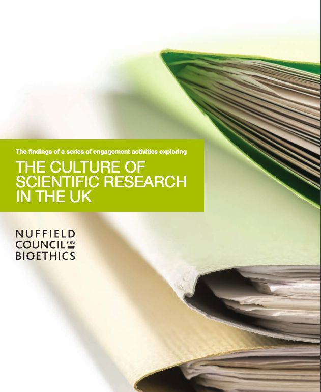 Nuffield Council research culture report cover