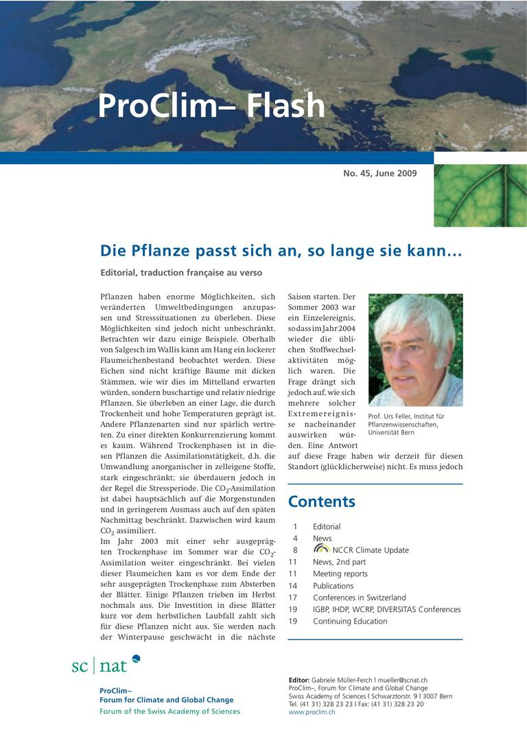 entire publication: ProClim- Flash 45 / Edito Urs Feller