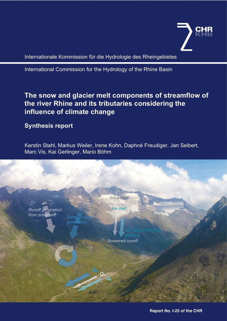 The snow and glacier melt components of streamflow of the river Rhine and its tributaries considering the influence of climate change – Synthesis report