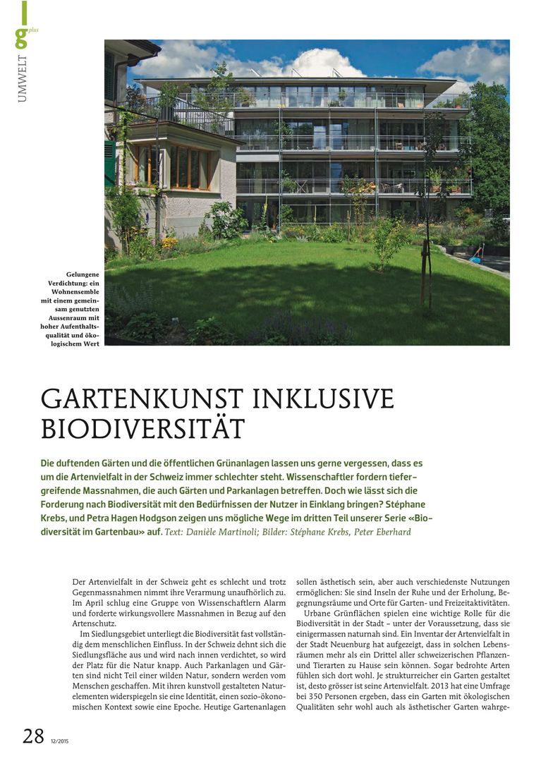 Biodiversität im Gartenbau 3: Gartenkunst Inklusive Biodiversität