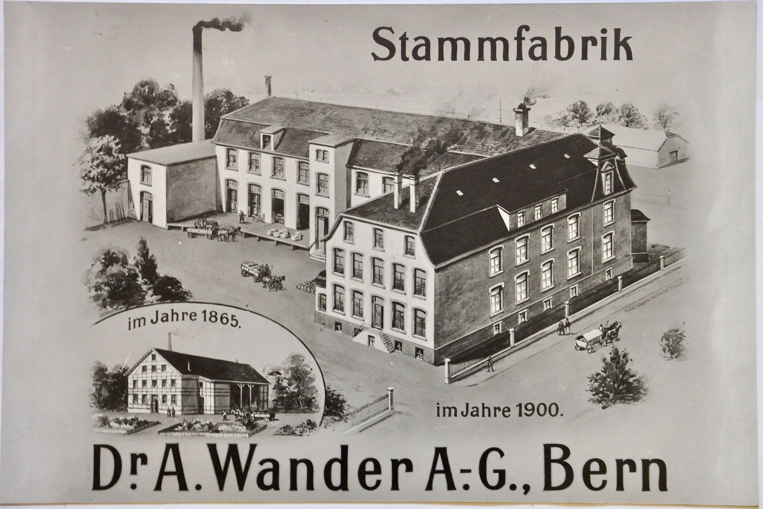 1900 zog die Wander AG ins neue Fabrikgebäude am Holzikofenweg 36 in Bern. Heute residiert an dieser Adresse das Staatssekretariat für Wirtschaft.
