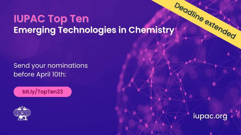 IUPAC top 10 extended deadline