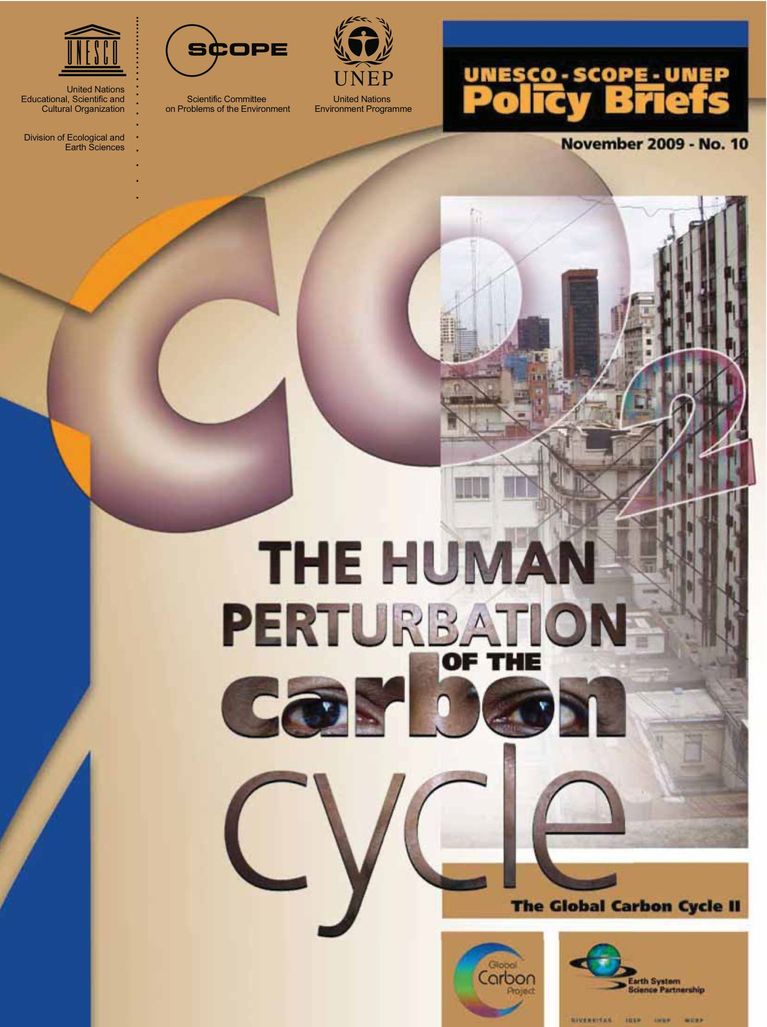 UNESCO-SCOPE-UNEP Policy Brief No. 10: The Human Perturbation of the Carbon Cycle