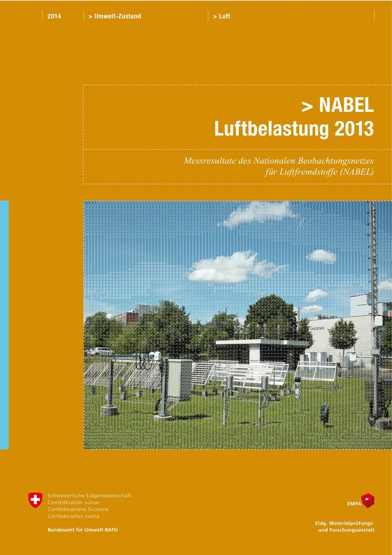 Download "NABEL-Luftbelastung 2013": NABEL - Luftbelastung 2013