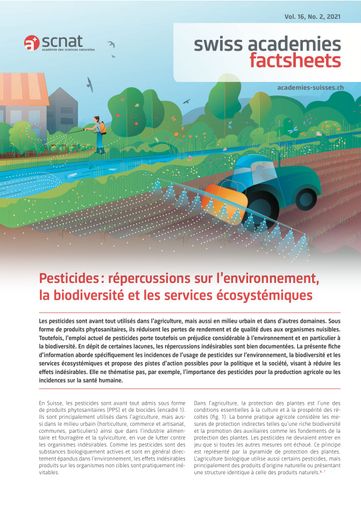 Pesticides: répercussions sur l'environnement, la biodiversité et les services écosystémiques