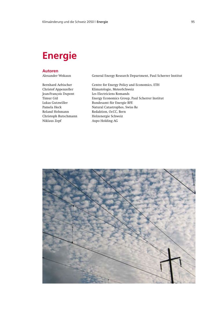 Kapitel aus CH2050: Energie