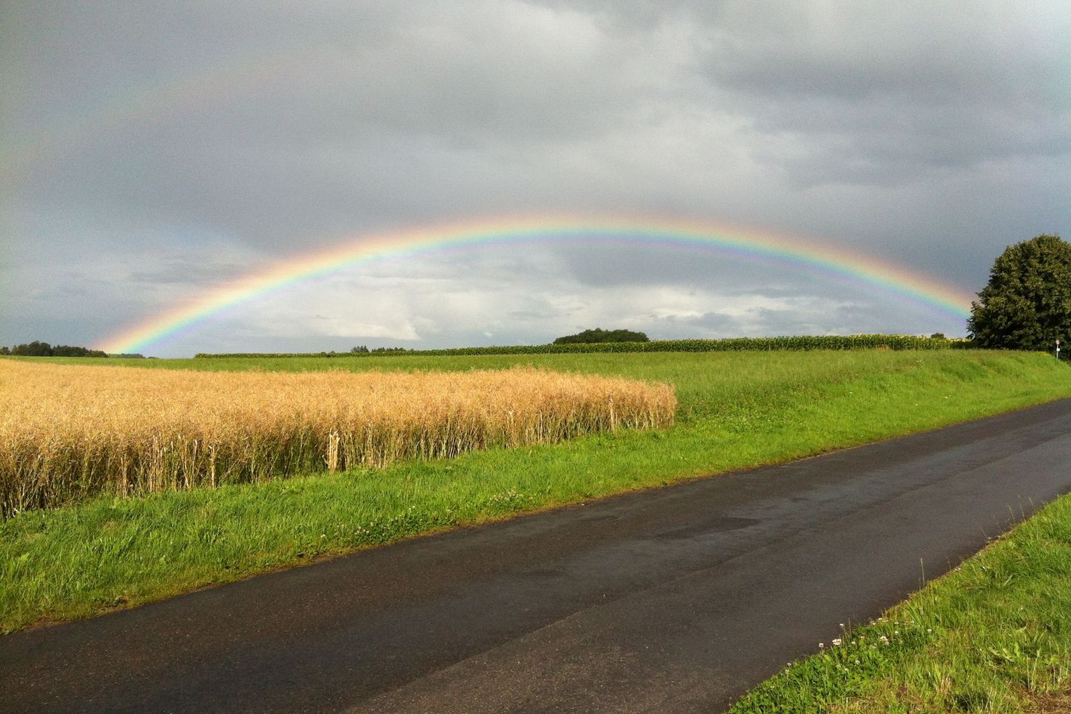agrarian landscape rainbow