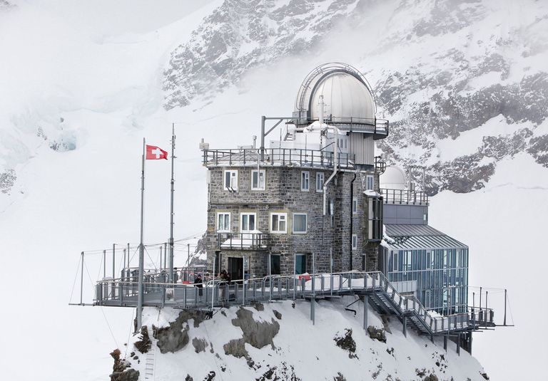 Die Forschungsstation auf dem Jungfraujoch, ein wichtiger Knotenpunkt für die internationale Überwachung der CO2-Konzentration