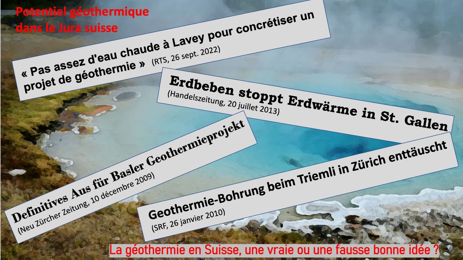 Potentiel géothermique dans le Jura suisse