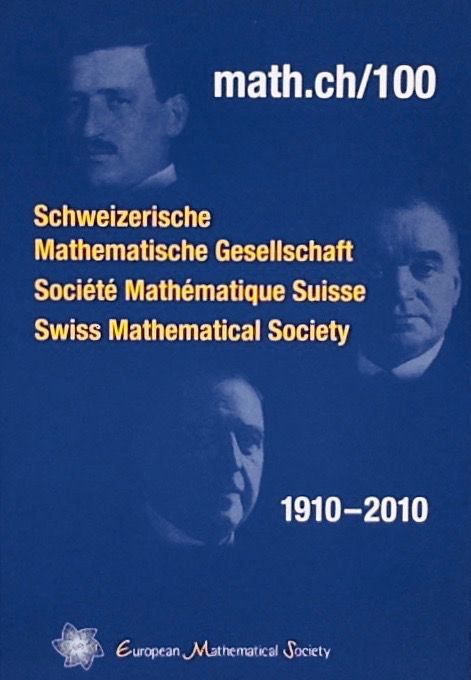 Book cover math.ch/100 edited for the 100 years of the Swiss Mathematical Society