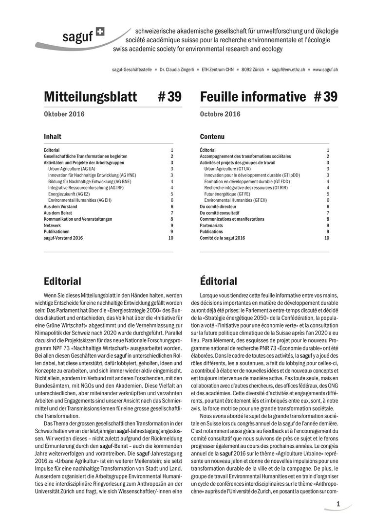 saguf-Mitteilungsblatt Nr. 39