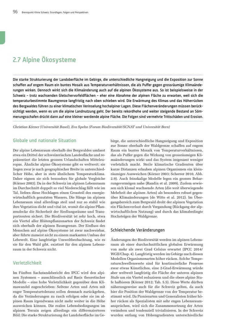 Kapitel Alpine Ökosysteme