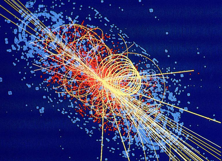 Boson de Higgs: Simulation d'une collision de protons à 14 TeV dans CMS