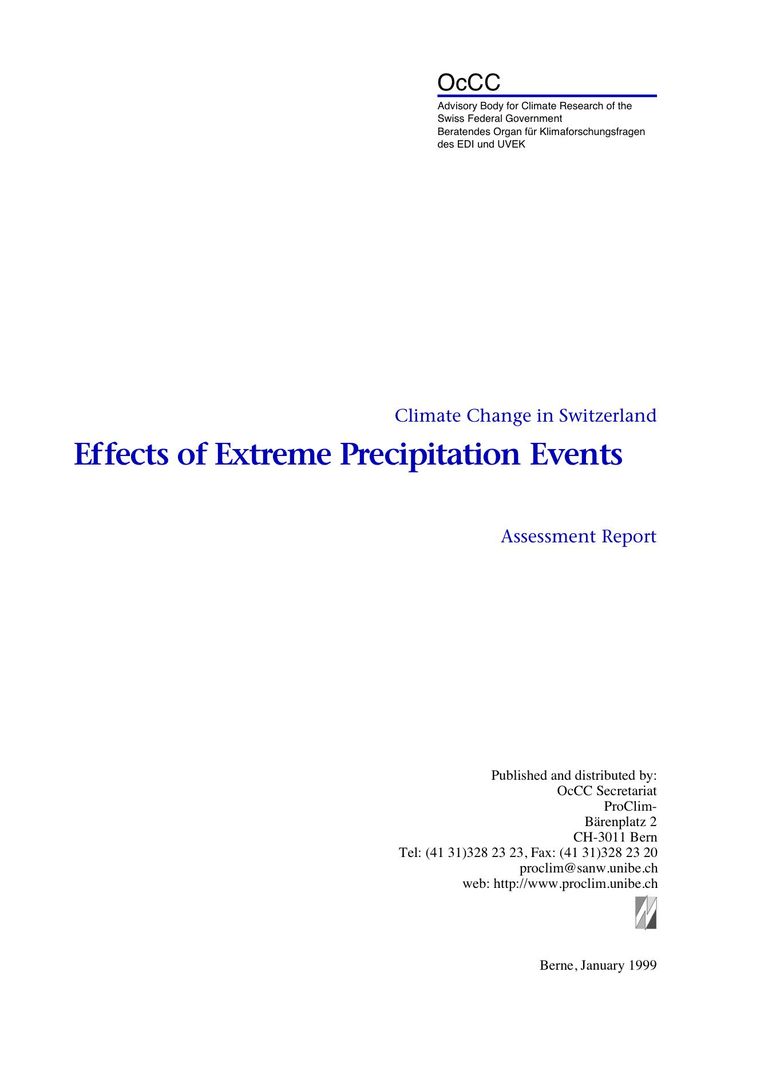 Effects of Extreme Precipitation Events