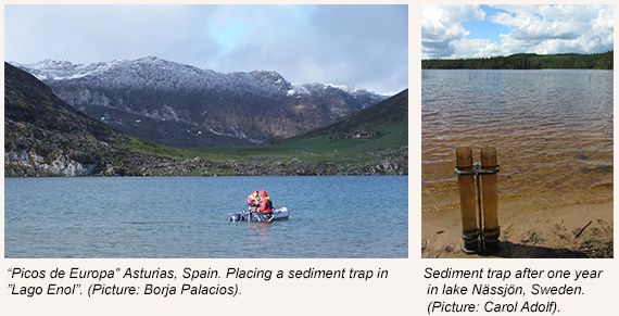 Charcoal sampling in different lakes