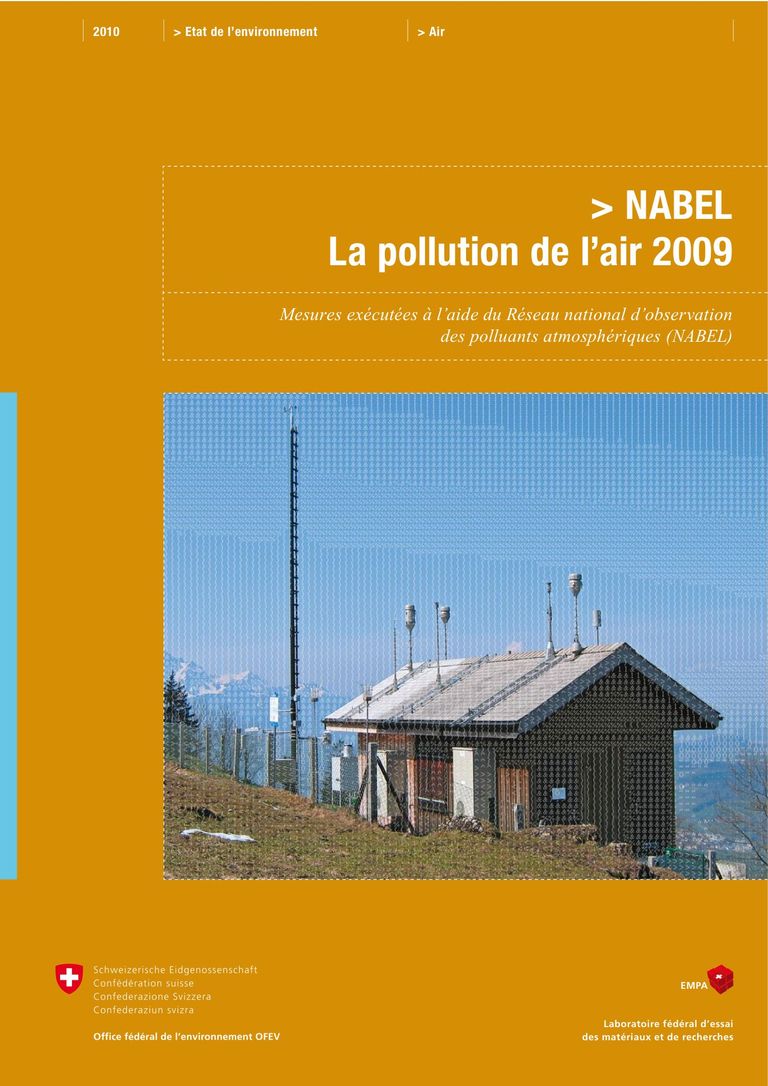 NABEL – La pollution de l’air 2009